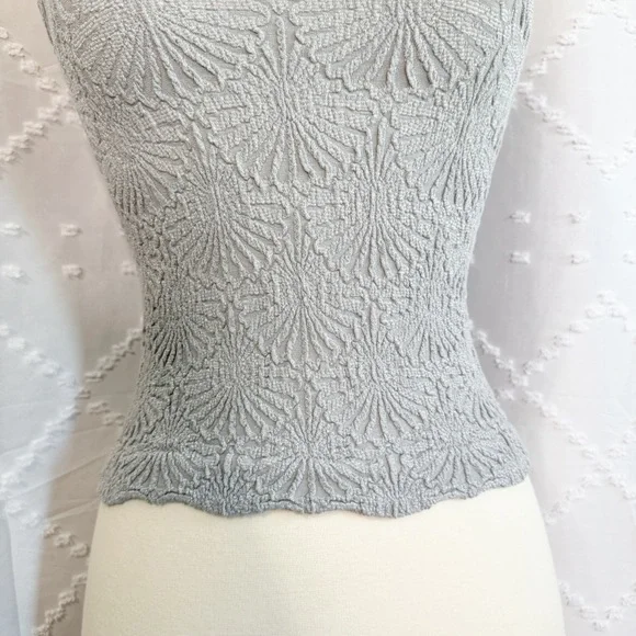 👀 485. NWOT Free People Intimately Textured Knit Tank | XS/S Slate Gray Stretchy - Picture 5 of 9